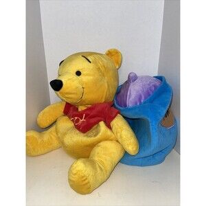 Disney Parks Winnie The Pooh and Honey Pot Reversible Plush Toy 20 inch